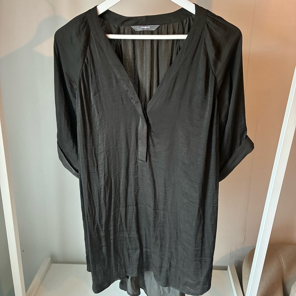 Studio W Black/Dark Green Boho Tunic